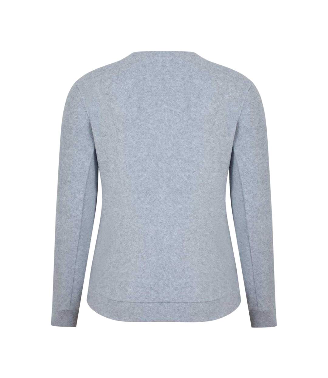 Womens/ladies Embroidered Fleece Sweatshirt Light Grey Gelert-2