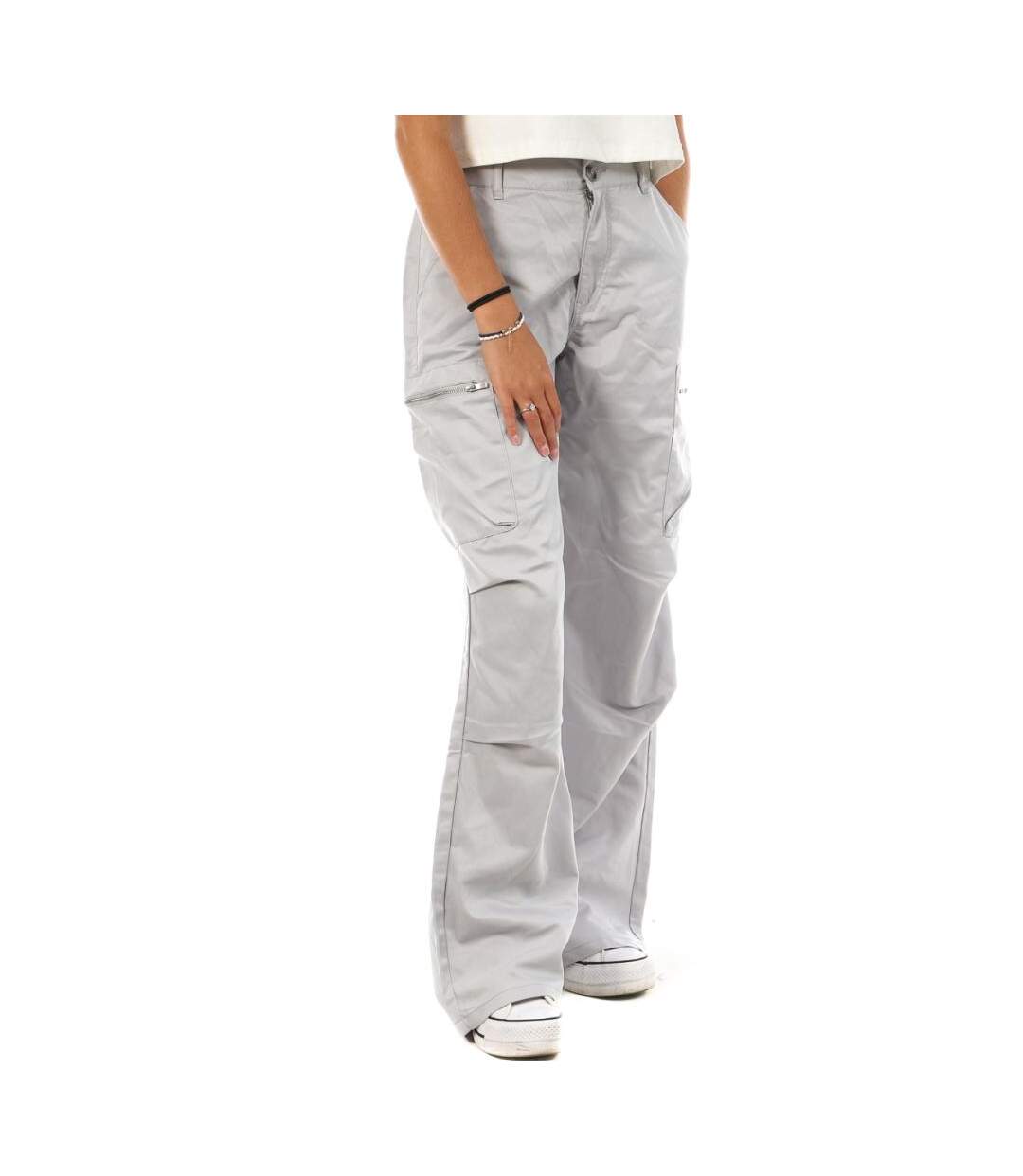 Pantalon fluide Gris Femme Monday Premium Parachute - L-1