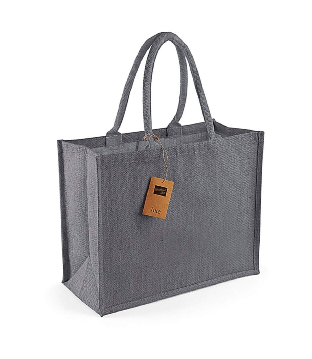 Cabas en toile de jute - W407 - gris graphite-2