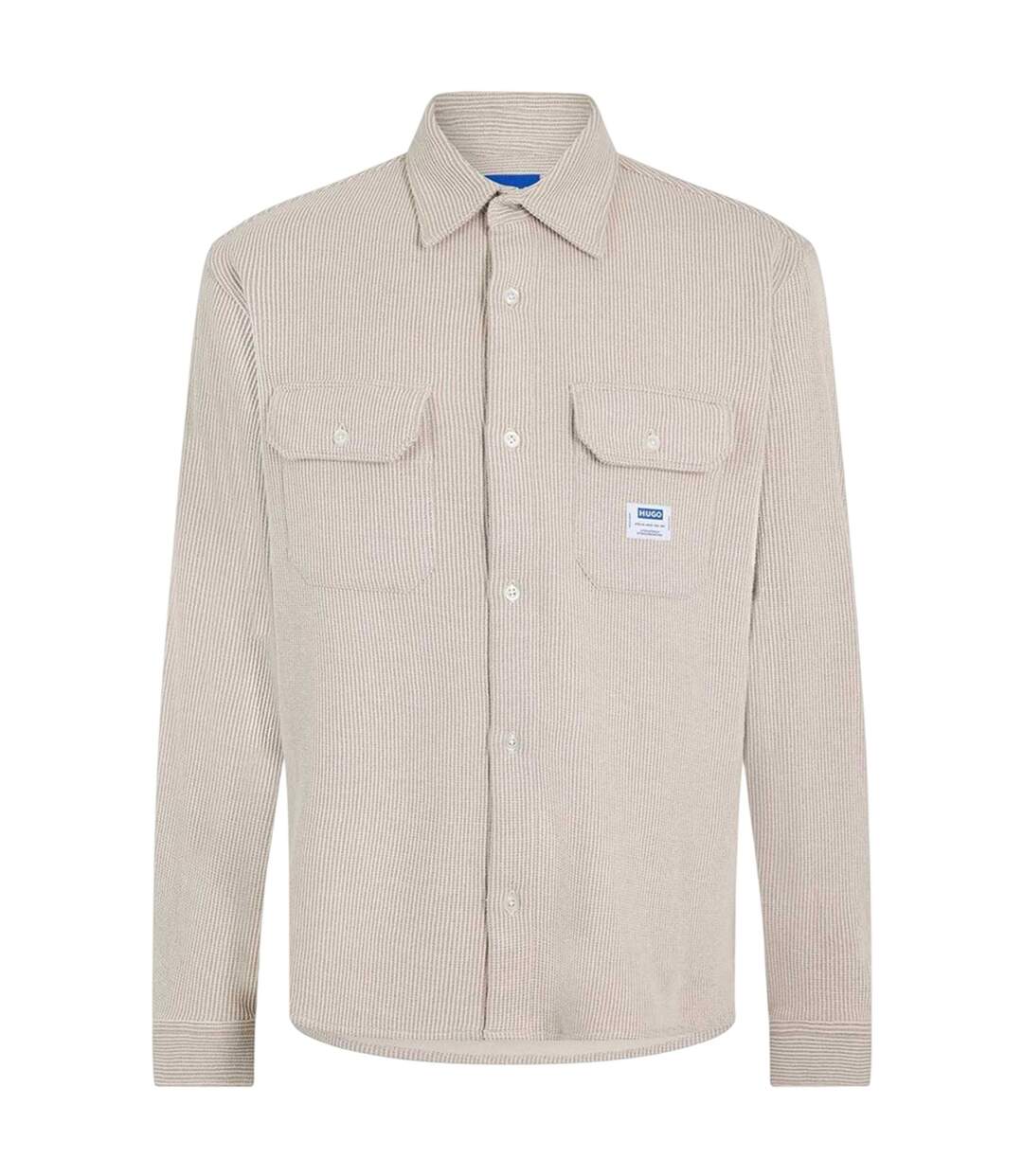 Chemise Manches Longues Motif/style Rayure Verticale Ekynone Homme Blanc Hugo-1
