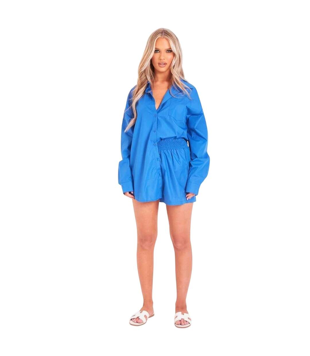 Short De Course Femme Bleu Foncé Missy Empire-3