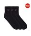 Pack Of 3  Mens Logo Trainer Socks  Black Emporio Armani-1