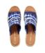 Womens/ladies Tie Dye Wedge Sandals Blue Toms-3