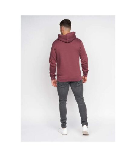 Duck and Cover Mens Hillman Hoodie (Wine)