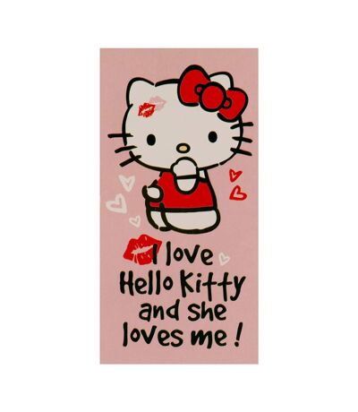 Hello Kitty - Serviette (Rose clair / Blanc / Noir) (Taille unique) - UTTA11308