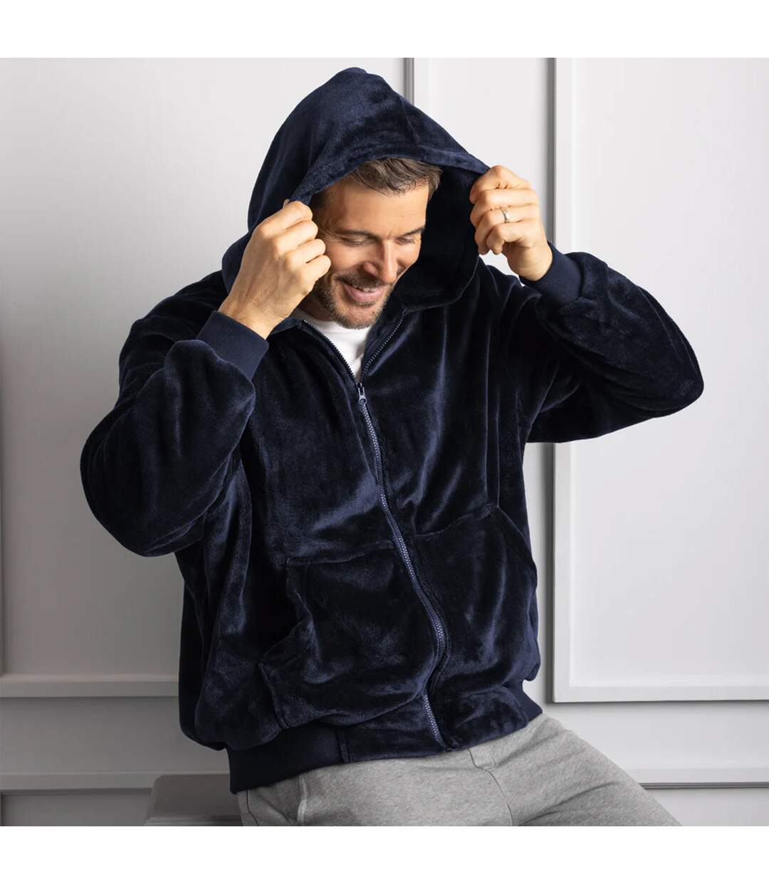 Mens Fleece Lined Thermal Snugover Jumper-3
