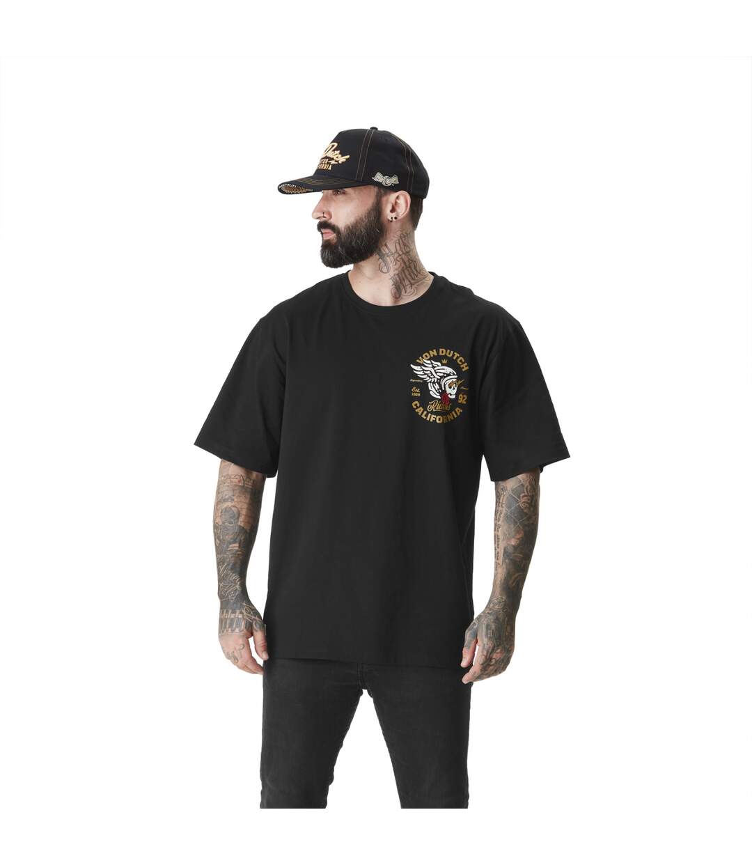 T-shirt homme en jersey relax fit avec logo Legend Vondutch-1