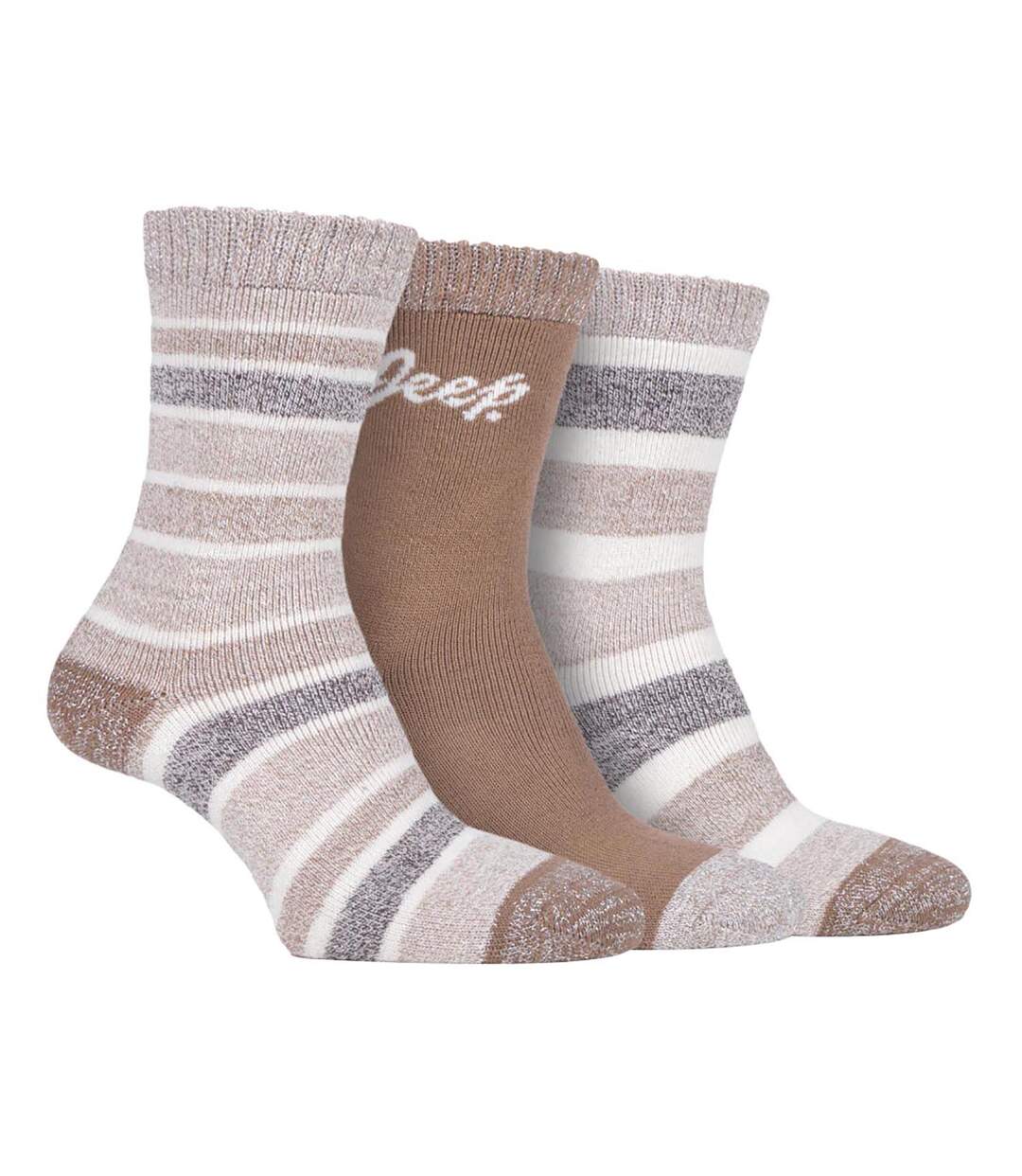 3 Paires Chaussettes Femme Rembourré Anti Ampoules-1