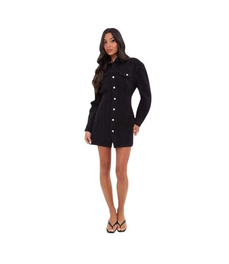 Robe Chemisier Courte Femme Noir I Saw It First