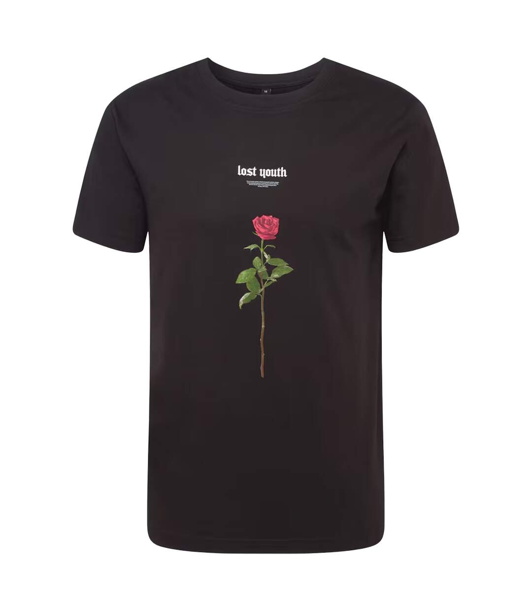 Mens Lost Youth Rose T-shirt Black Mister Tee-2