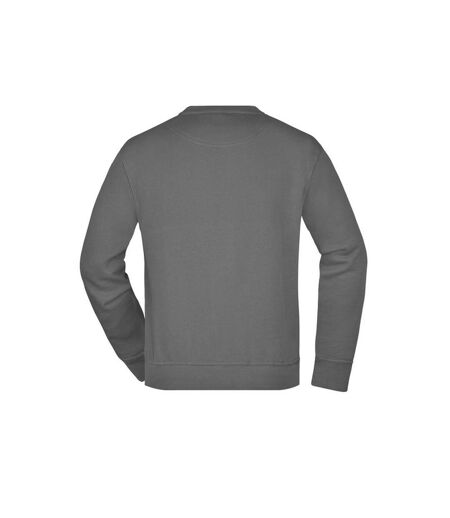 Sweat Workwear Adulte Gris Foncé Uni James And Nicholson