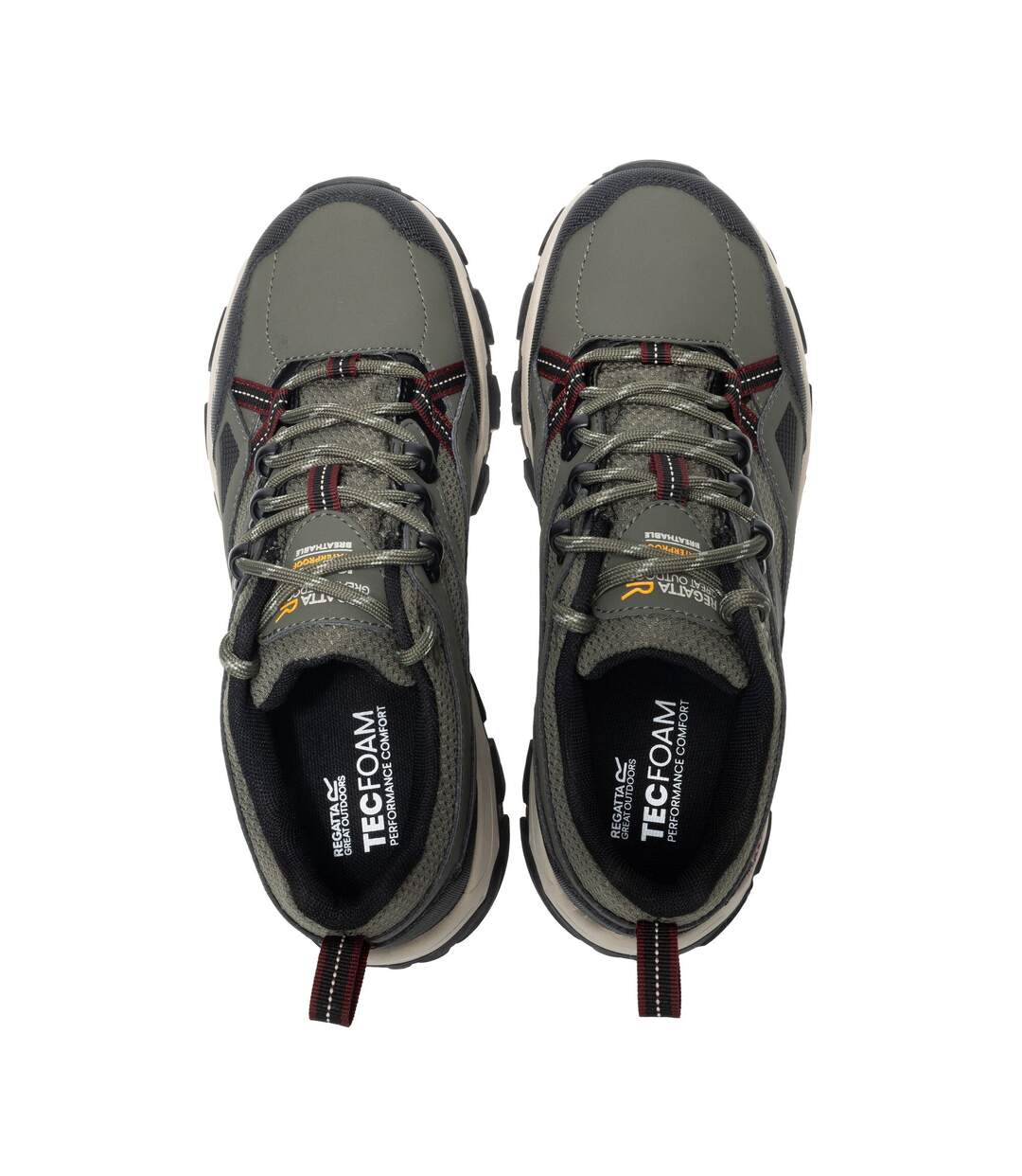 Womens/ladies Holcombe Iii Low Walking Shoes Olive Night Dark Cherry Regatta-4