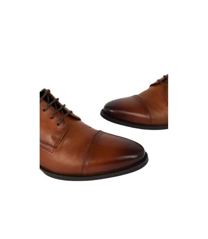 Debenhams Mens Woods Contrast Leather Derby Shoes (Tan) - UTDH5910