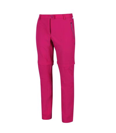 Regatta Womens/Highton Zip Off Walking Trousers (Dark Cerise) - UTRG4970