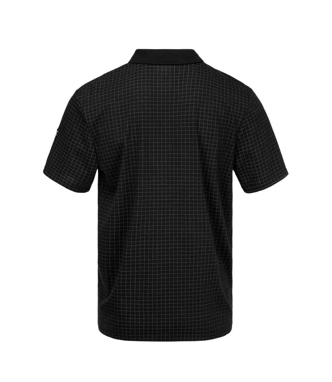 Mens Chequered Golf Polo Shirt Black Slazenger-2