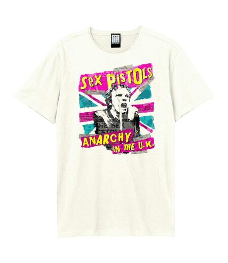 T-shirt Anarchy In The Uk Adulte Blanc Amplified