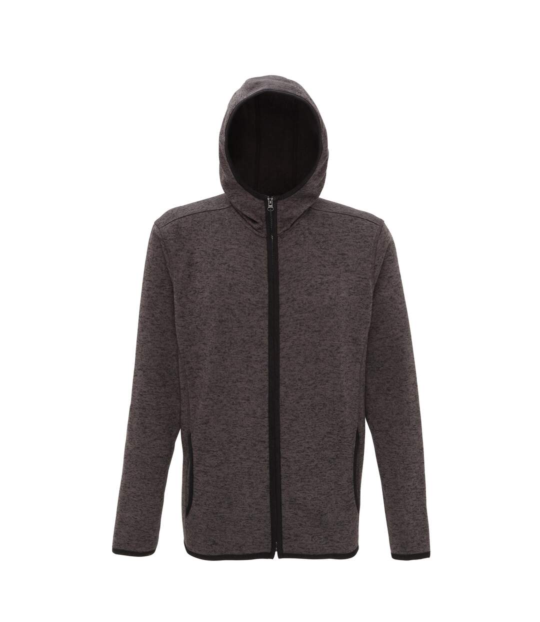 Tri Dri Mens Melange Knit Fleece Jacket (Charcoal/Black Fleck) - UTRW5459