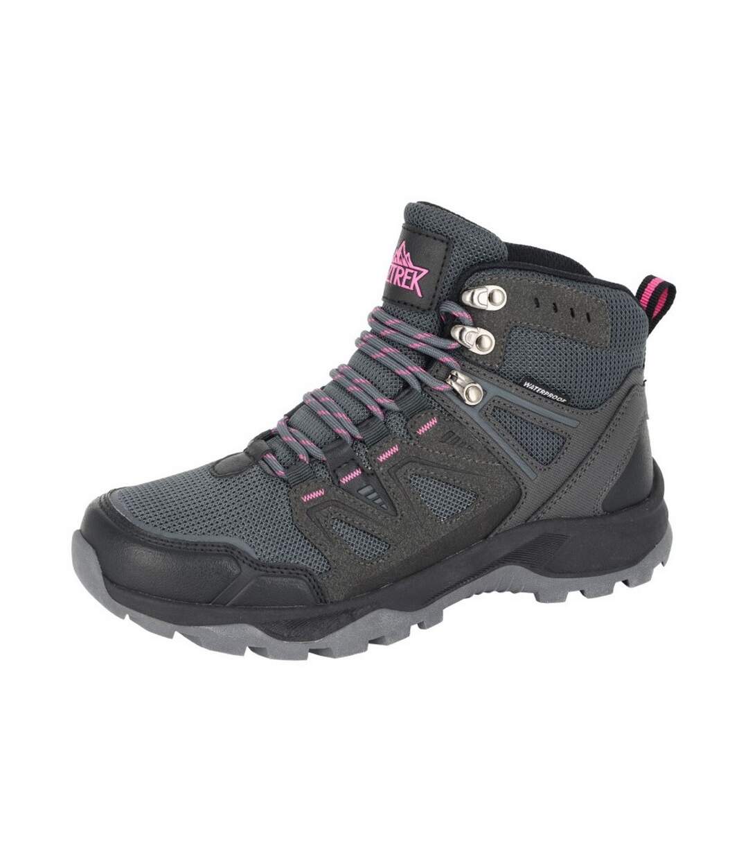 Womens/ladies Caledonia Waterproof Ankle Boots Grey Aztrek-1