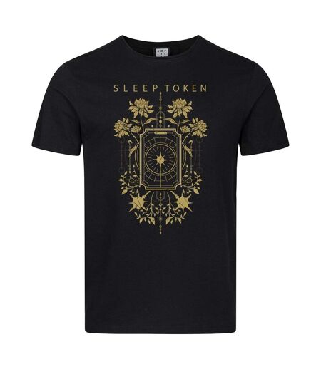 T-shirt Motif/style Sleep Token Caramel Floral Adulte Noir Amplified