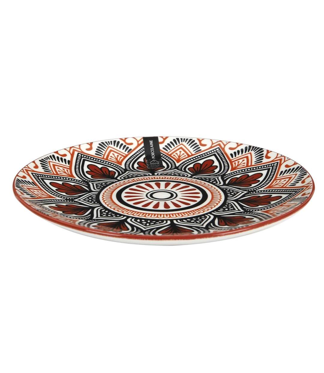 Lot de 6 Assiettes à Dessert Mandala 19cm Orange-2