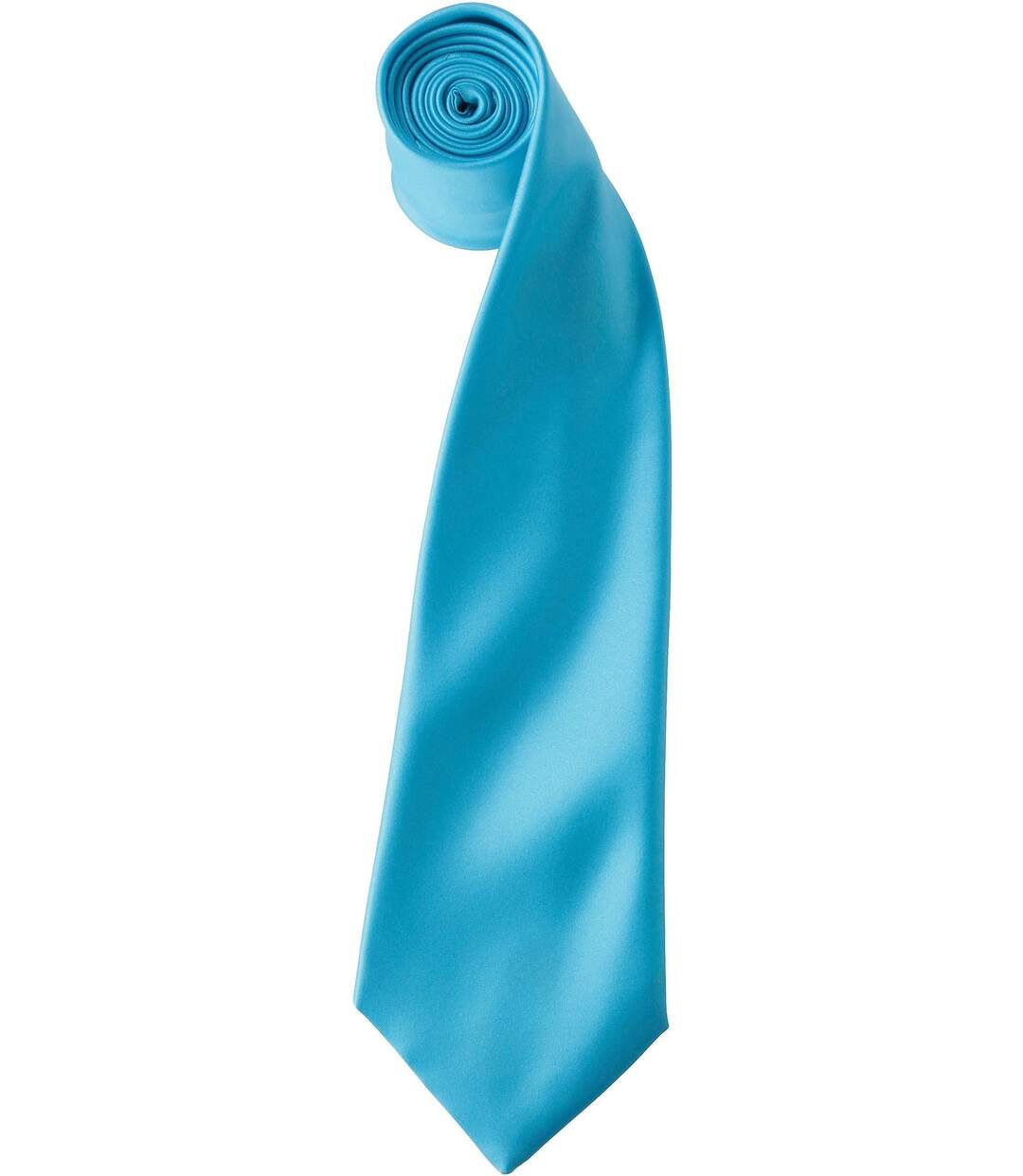 Cravate satin unie - PR750 - bleu turquoise-2