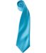 Cravate satin unie - PR750 - bleu turquoise