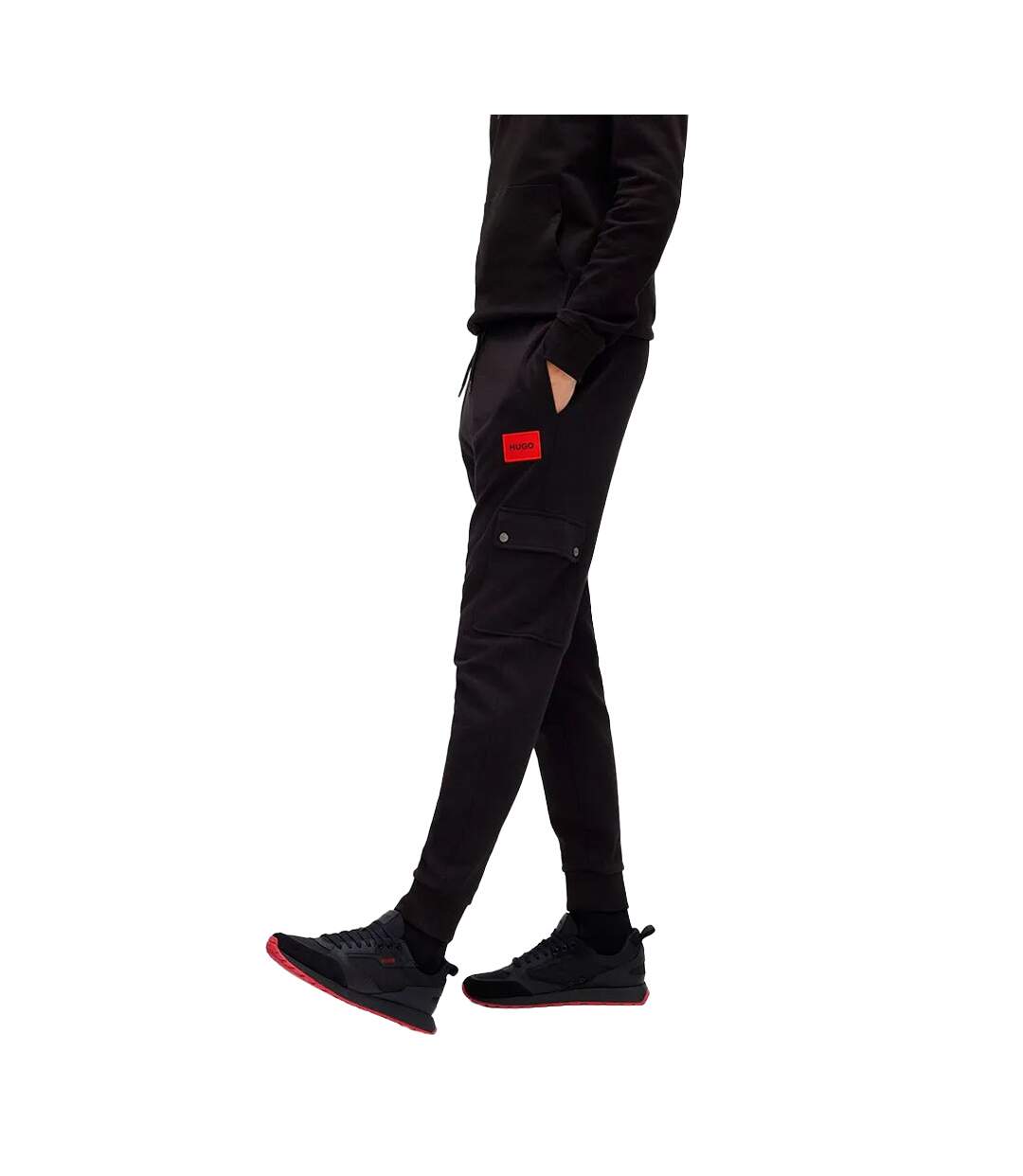 Mens Dwellrom Jogging Bottoms Black Hugo-4