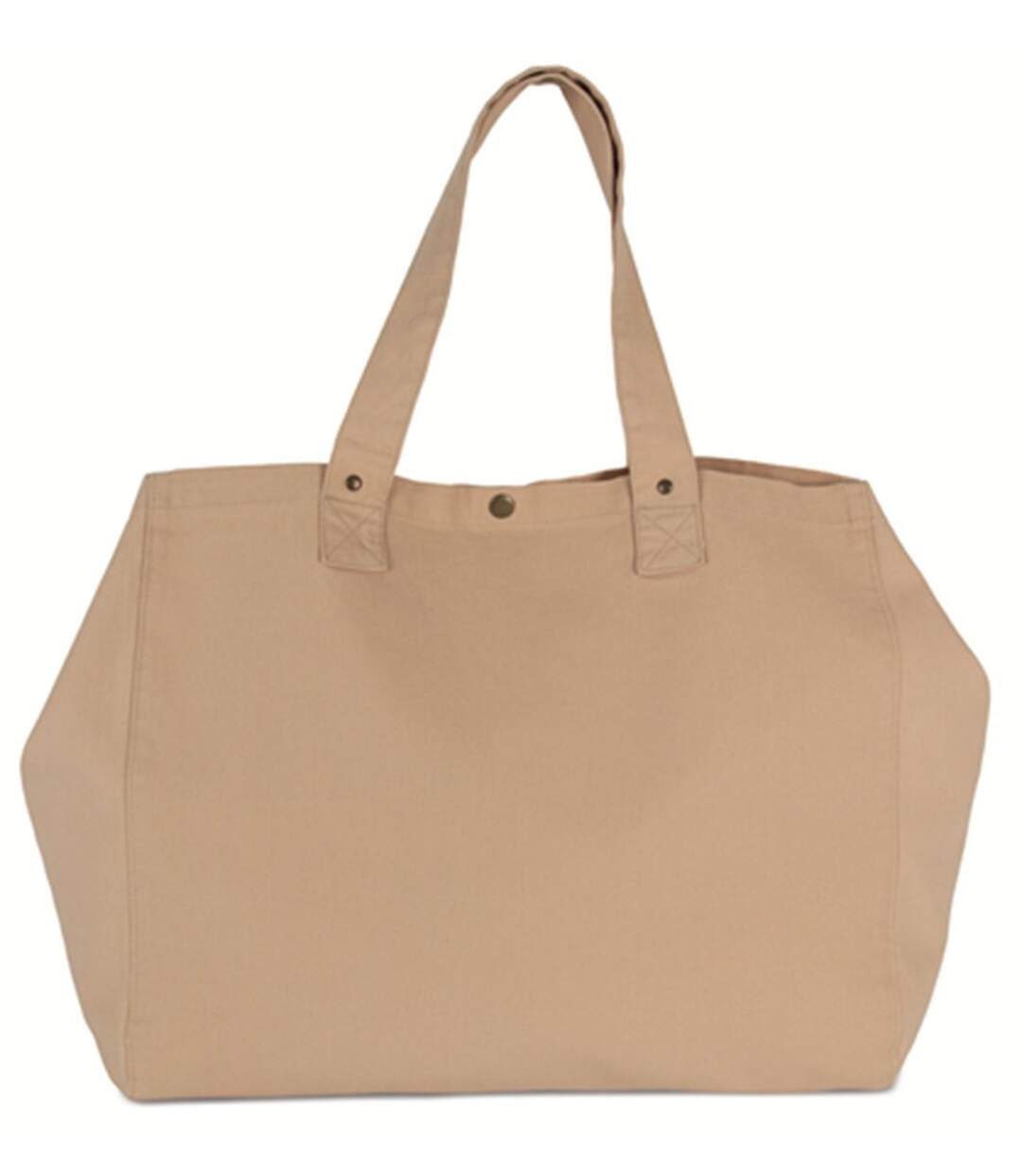 Sac shopping en coton délavé - KI3208 - orange clair pêche-2