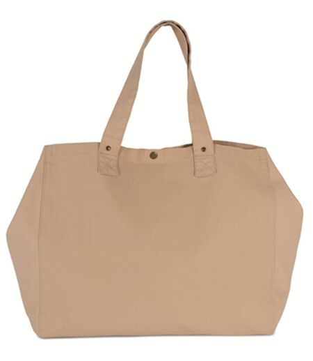 Sac shopping en coton délavé - KI3208 - orange clair pêche
