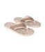 Mens Jekyl Leaves Flip Flops Beige Animal-1