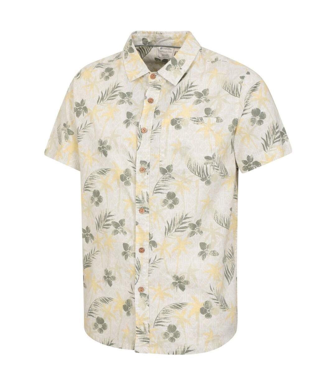 Mens tropical short-sleeved shirt pale green Mountain Warehouse