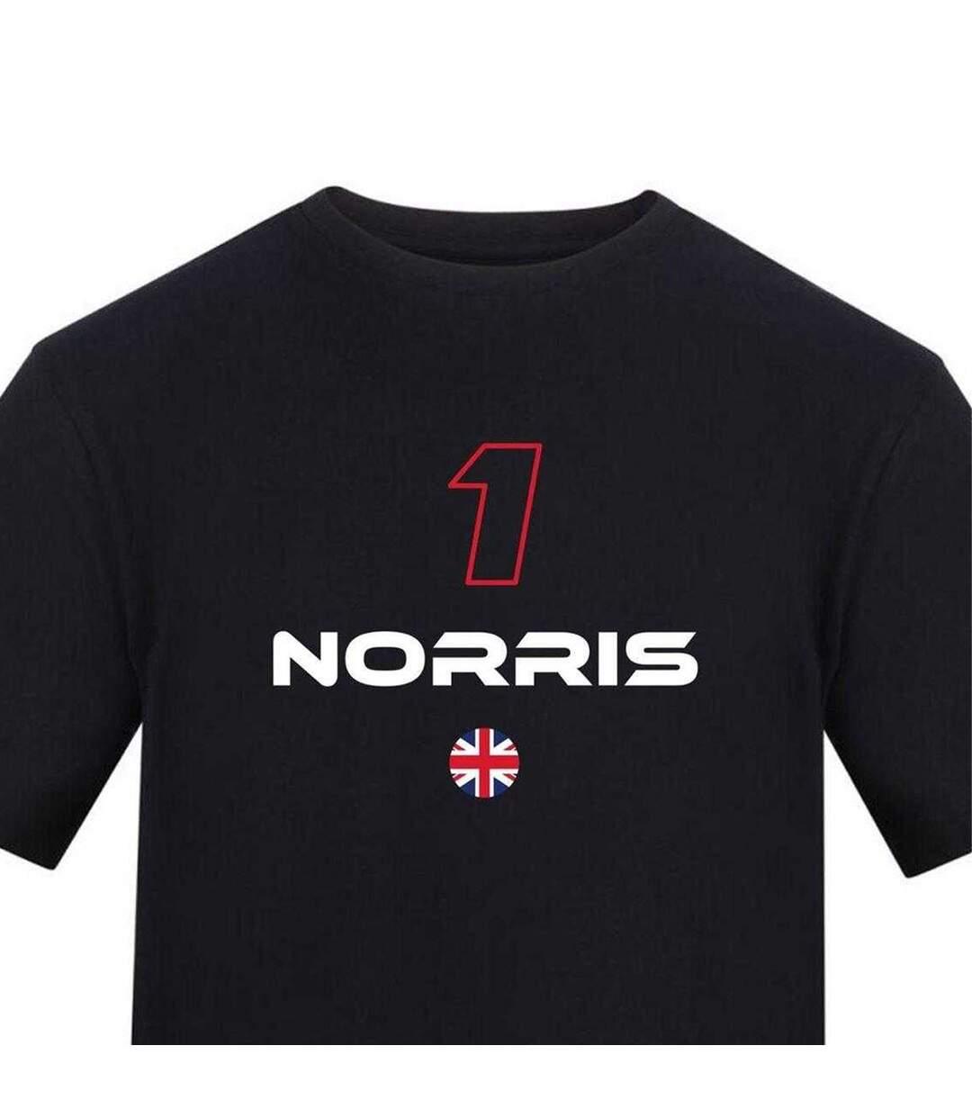 Mens Lando Norris Graphic Print T-shirt Black AWD-3