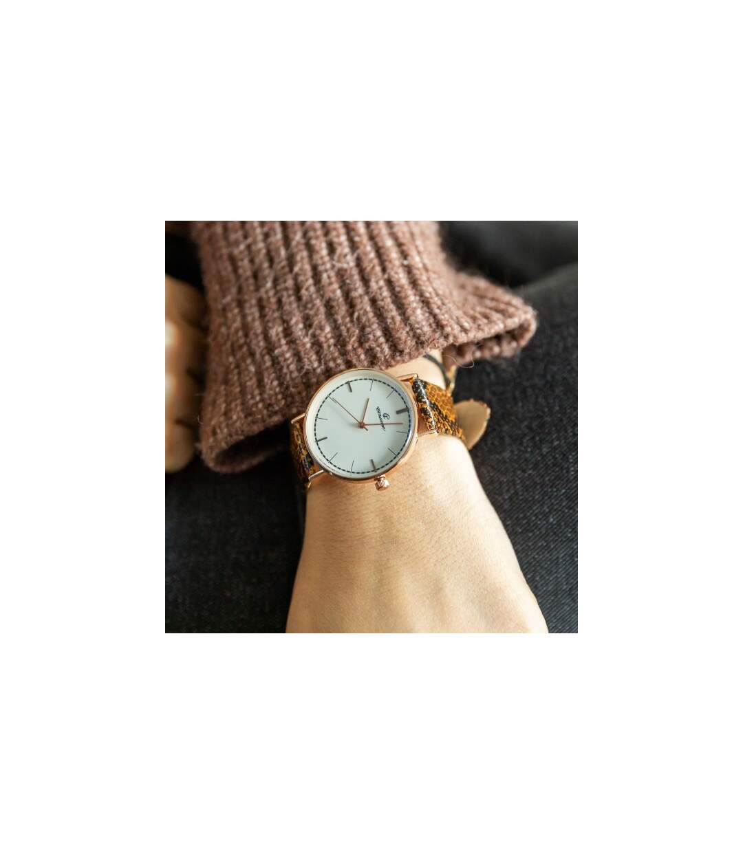 Montre Femme Bracelet Marron CHTIME