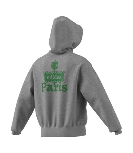 Sweat À Capuche Paris Metro Adulte Gris Chiné Adidas