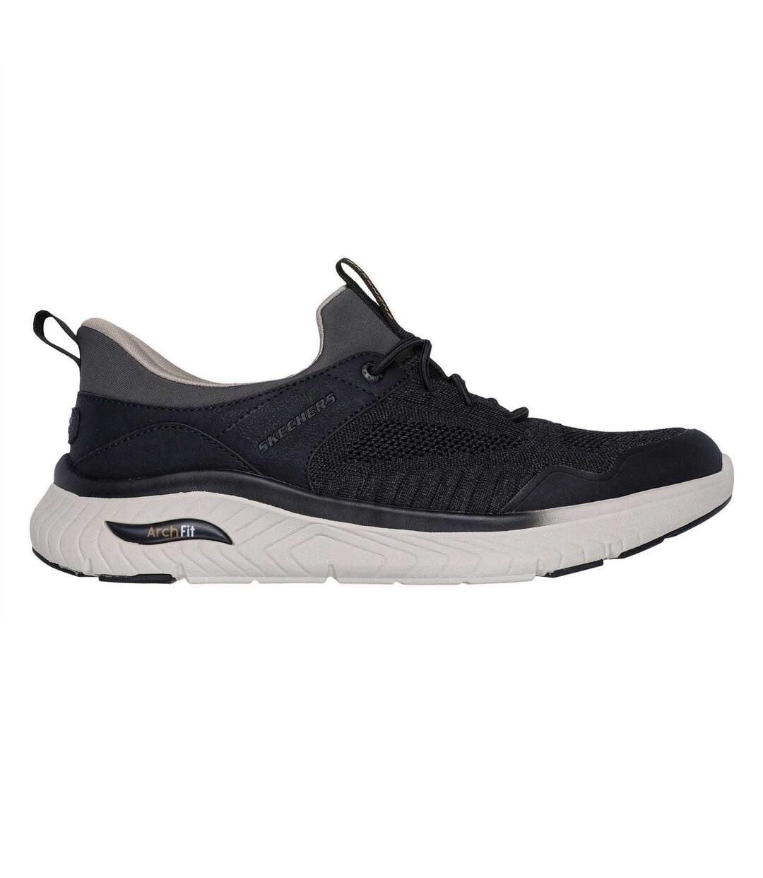 Mens Crosser Slip-on Trainers Black Skechers-1