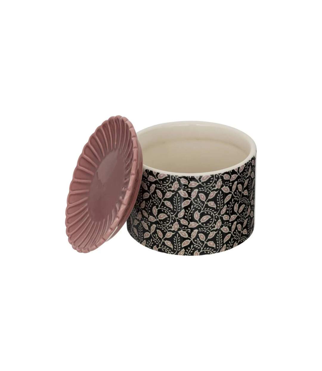 Boîte en Céramique Avec Couvercle Lumhiv 12cm Noir-2