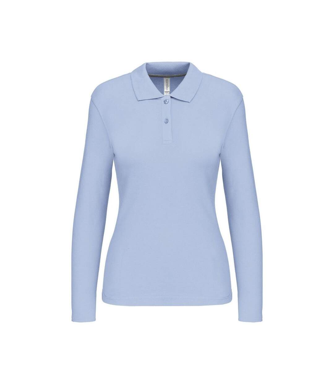 Polo manches longues - Femme - K244 - bleu ciel