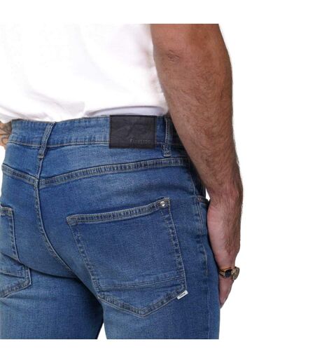 Mens Denim Skinny Jeans Mid Blue Firetrap