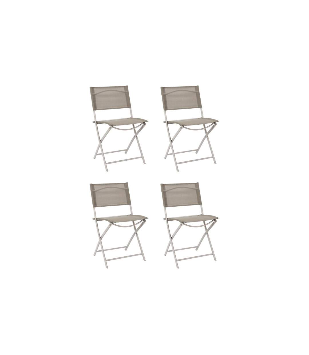 Lot de 4 Chaises de Jardin Elba 80cm Beige-1