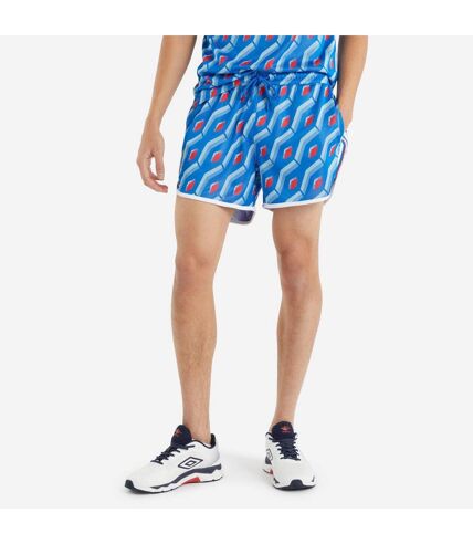 Umbro Mens Jacquard Retro Shorts (Regal Blue/Multicolored)