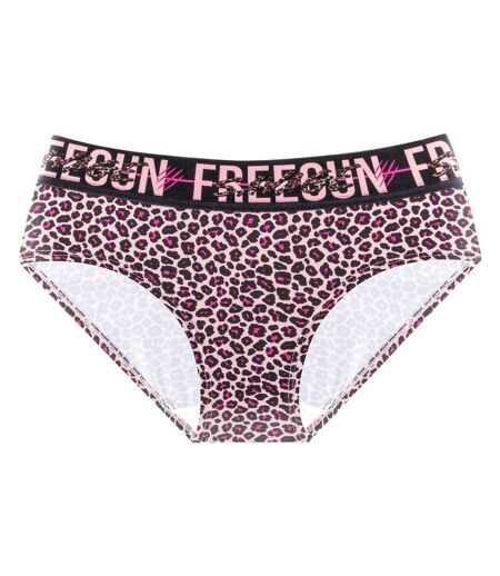 Lot de 4 culottes femme Leopard Freegun