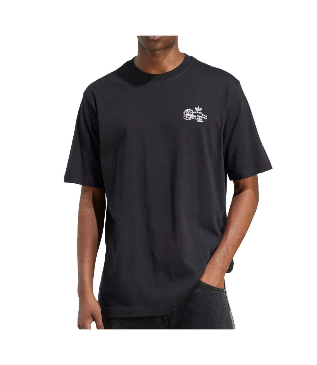 T-Shirt noir homme adidas poster-1