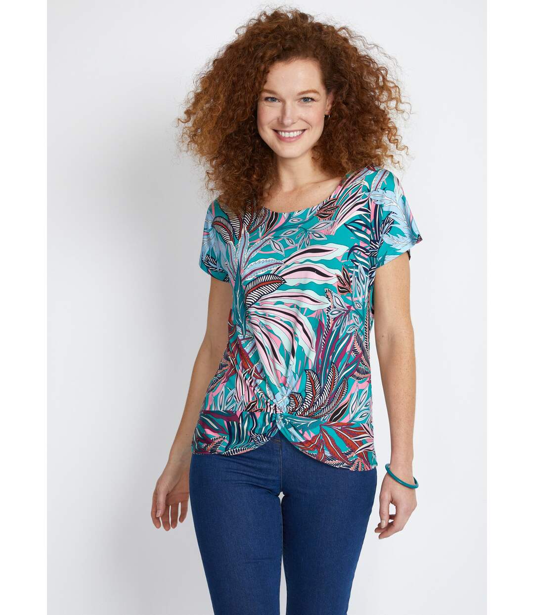 Tee-shirt manches kimono effet blousant-1