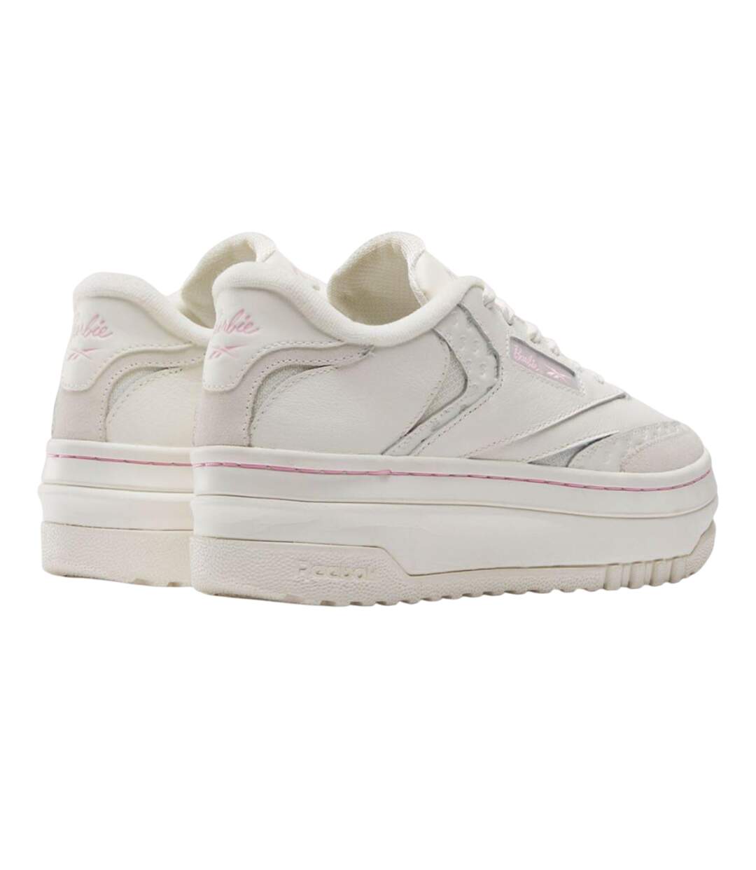 Baskets Barbie Club C Adulte Blanc Rose Reebok-2