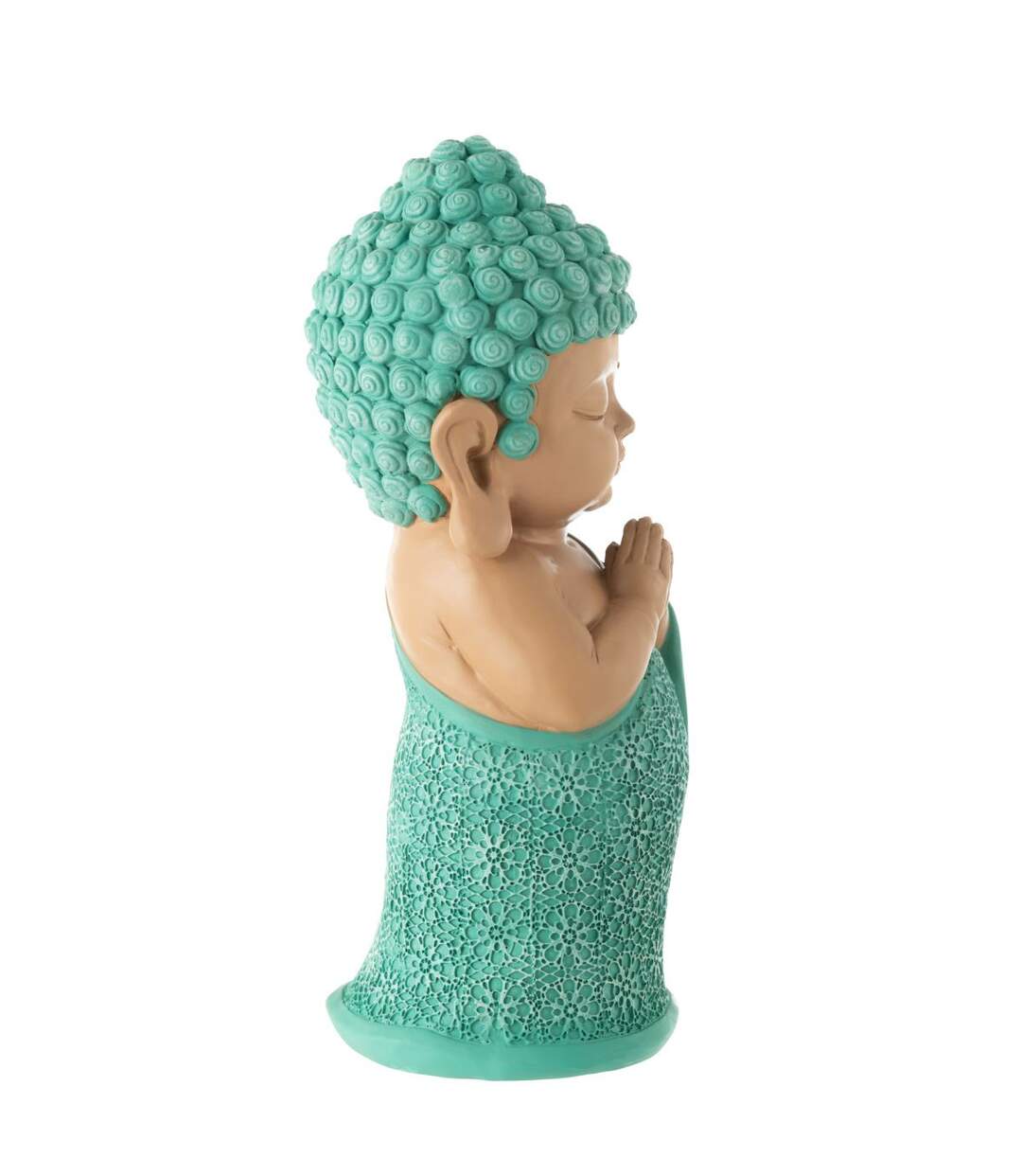 Statuette Moine Prière Toby 32cm Bleu Azur-2