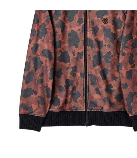 Mens Raglan Track Jacket Brown Camo Pretty Green