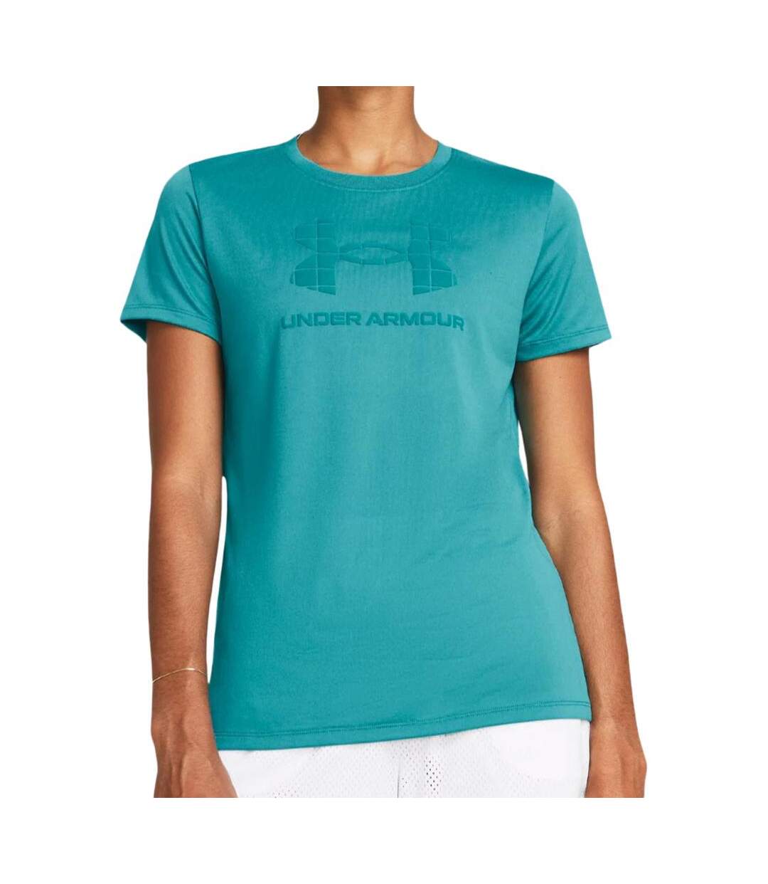 T-shirt Turquoise Femme Under Armour Tech - L