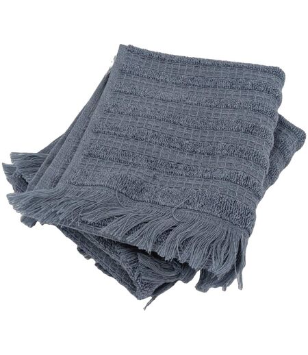 Serviette invité coton collection DENIM A rayures
