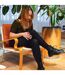 3 Pack Multipack Women's Black Thermal Footless Leggings, Ladies Winter Tights-3