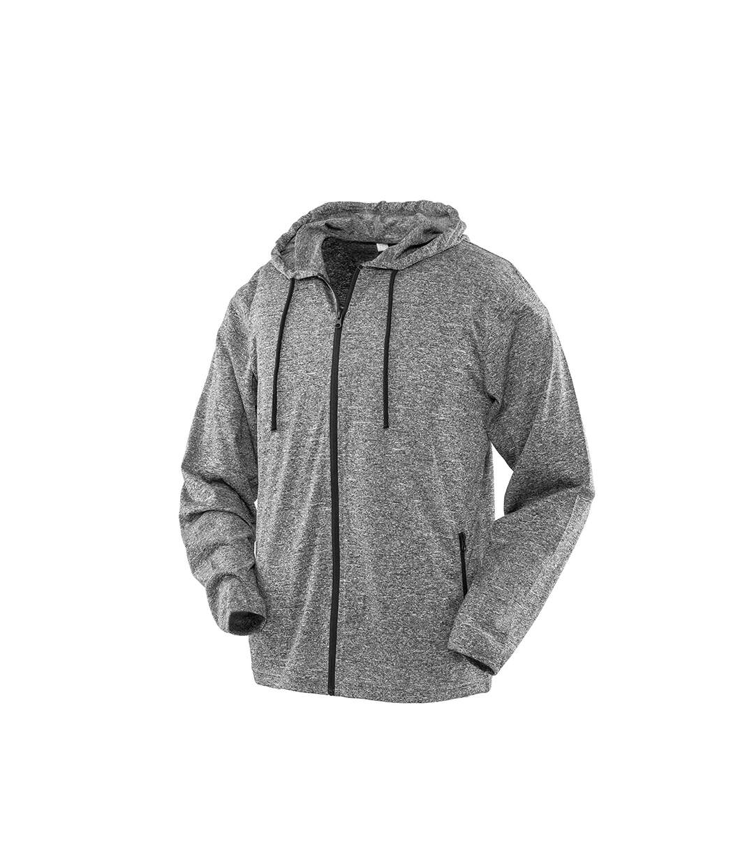 Sweat zippé capuche hommes gris Spiro